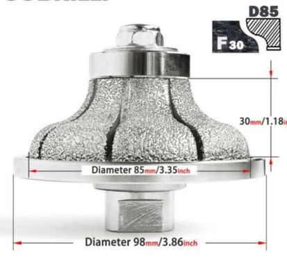 Прочное преимущество Diamond Router Bit Профилирующее колесо для каменного гранита и мрамора