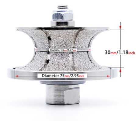 Электроплавированный бриллиантовый маршрутизатор V30 D75MM для профилирования и шлифования точного камня